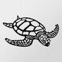 Wallity Caretta Caretta Escultura de Pared de Metal Negro